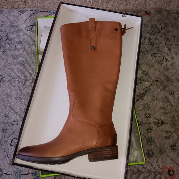 SAM EDELMAN PENNY WHISKEY WIDE CALF LEATHER BOOTS size 6W NWT - Picture 7 of 8